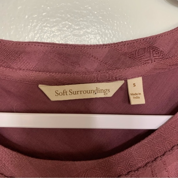 Soft Surroundings Mauve Purple Cotton Blend Shift Dress Size S - Picture 4 of 8